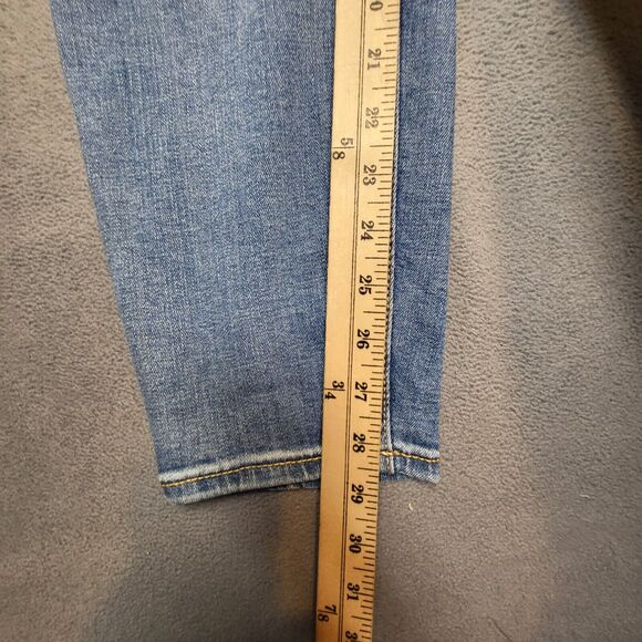 NWT Old Navy Jeans Womens 20 Blue Rockstar Super Skinny Distressed Denim Stretch - Picture 7 of 11